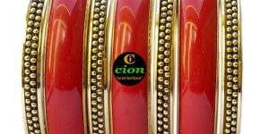 Meena and Brass Bangle Set