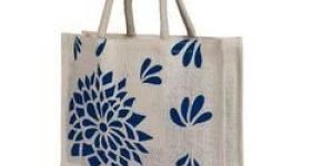 Flower Printed Jute Bags