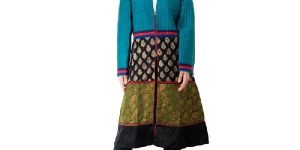 Indian Ethnic Self Pattern Blue Kurti