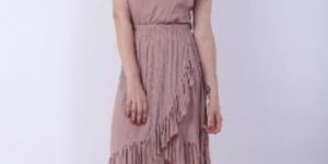 Strappy Frill Midi Dress