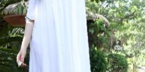 White Embroidered Long Kaftans