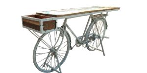 Reclaimed Wood Cycle Table