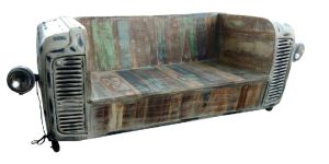Reclaimed Wood Tractor Sofa
