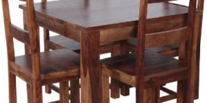 Sheesham Wood 4 Seater Dining Table Set