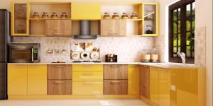 L Shaped Modular Kitchen