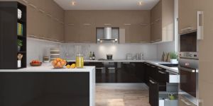 U Shaped Modular Kitchen
