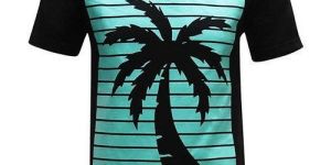 Mens Black Printed T-Shirt