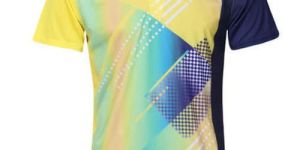 Mens Yellow Printed T-Shirt