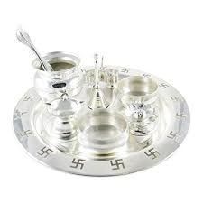 Silver Plated Pooja Thali