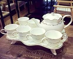 Tea Cup Set with Tray