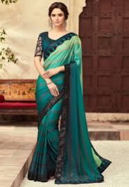 Satin Chiffon Saree