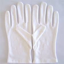 White Hosiery Hand Glove