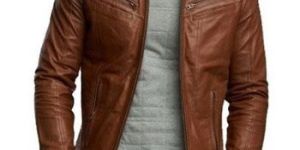 GENUINE BROWN LEATHER JACKET