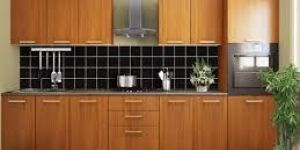Straight Modular Wooden Kitchen