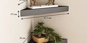 Wooden Floating Corner Shelf