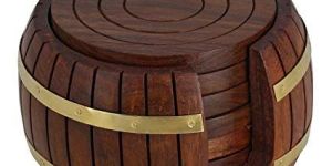 Wooden Round Tea Coaster