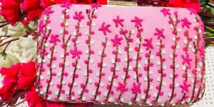 Embroidery clutch 8*5 inch