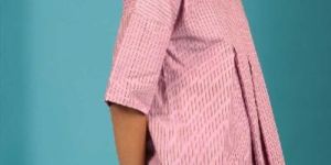 Pink Pleat Top