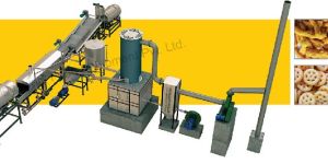 Fully Automatic Pellet Frying Line with Wooden Heat Exchanger