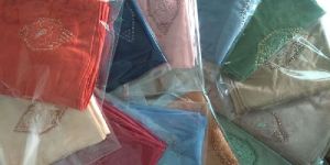 Satin Thread Embroidered Scarf