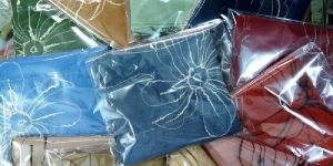 Slub Cotton Thread Embroidered Scarf