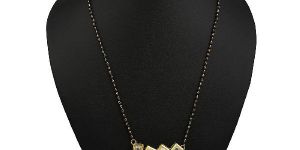 Ankur Twilight Gold Plated Square Design Kundan Mangalsutra for Women