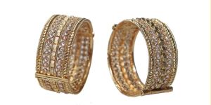 Kundan Intricate Gold Bangles
