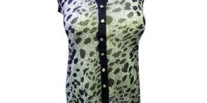 Girls Sleeveless Printed Shirt