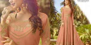 Embroidered Georgette Gown