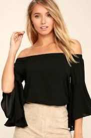 off Shoulder Bell Sleeve Top