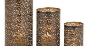 Iron Hurricane Candle Holder