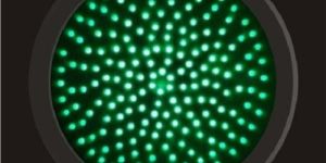 Green Solar Traffic Signal Lights