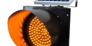Yellow Solar Traffic Signal Lights