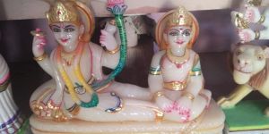 White Marble Laxmi Narayan Statue