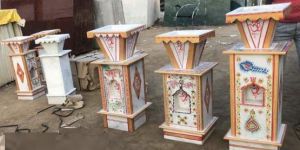 White Marble Tulsi Vase