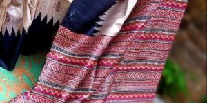 Cut Work Linen Saree