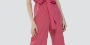 Notched Collar Jumpsuit