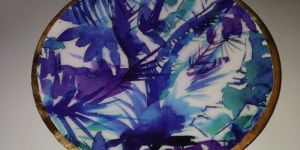 Round Wooden Meena Tray