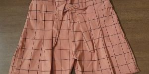 Women's Peach Colour Shorts