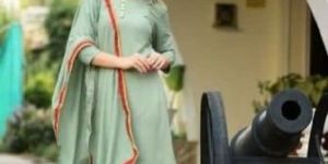 Round Neck Printed Cotton Kurti