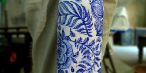 Mina Printed Hanging Copper Bottle