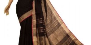 Plain Linen Saree