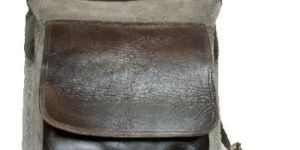 LEATHER CANVAS BACKPACK BAG