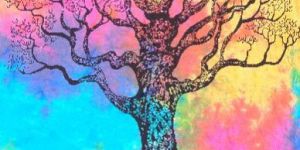 Tree Printed Cotton Wall Hanging Tapestry Poster