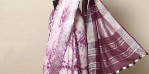 Semi Linen Shibori Dye Saree
