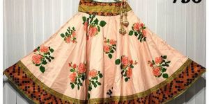 Satin Digital Printed Long Skirt