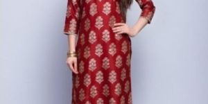Silk Printed Kurti