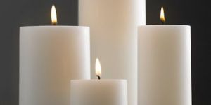 White Circular Pillar Candle