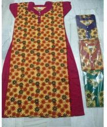 Ladies Designer Cotton Gown