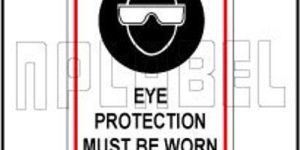 Eye Protection Instruction Sticker